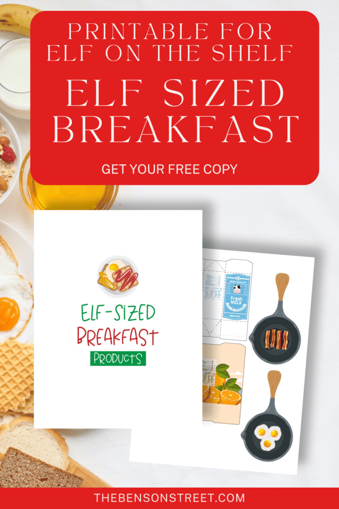 Printable Christmas Elf on the Shelf Breakfast free copy