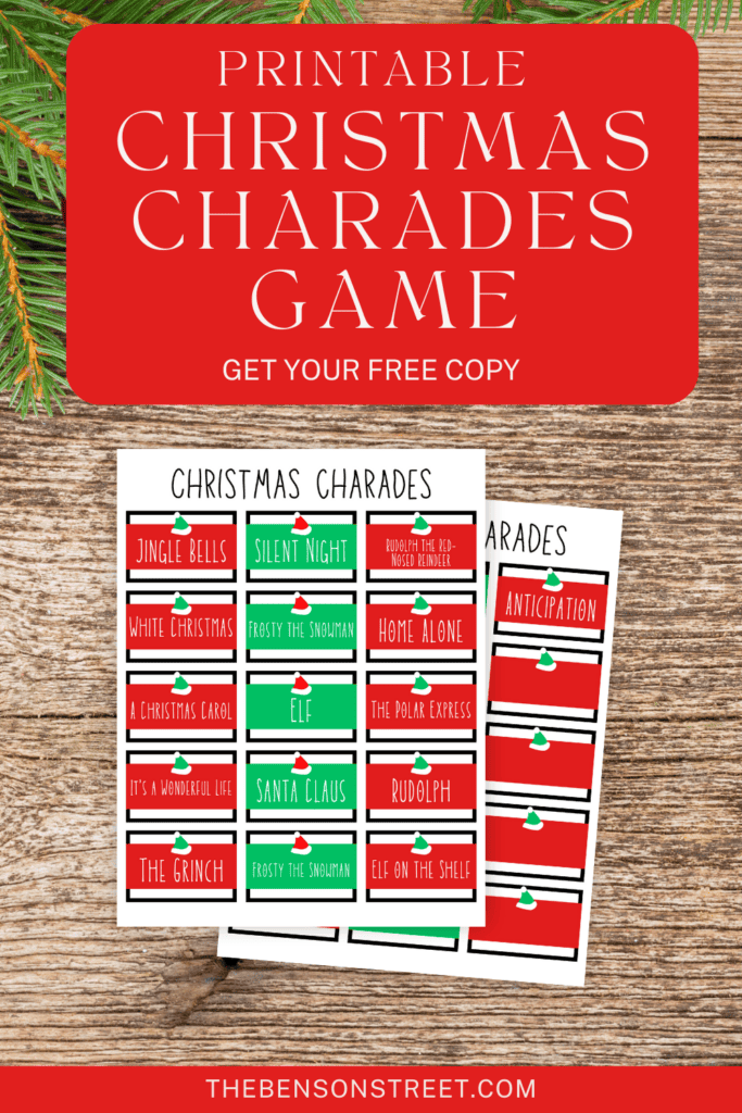Free Printable Christmas Charades: A Fun Holiday Game - The Benson Street