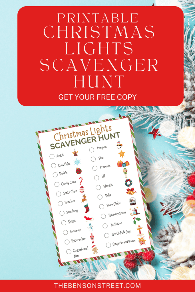 FREE Christmas Decoration Scavenger Hunt Printable - The Benson Street