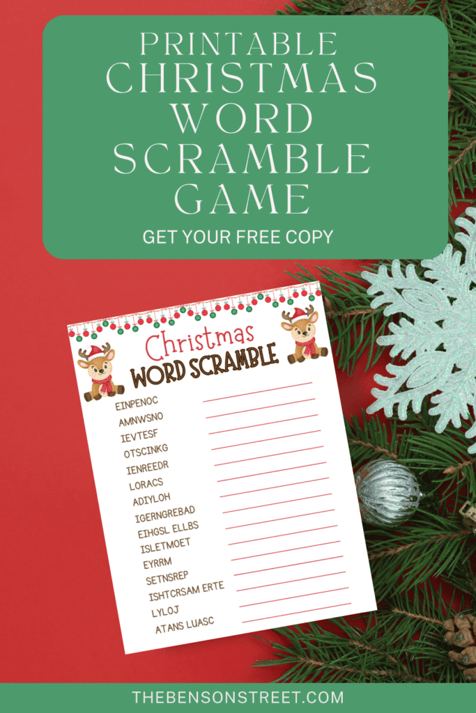 Christmas Word Scramble Printable: Free Holiday Kids Puzzles - The ...