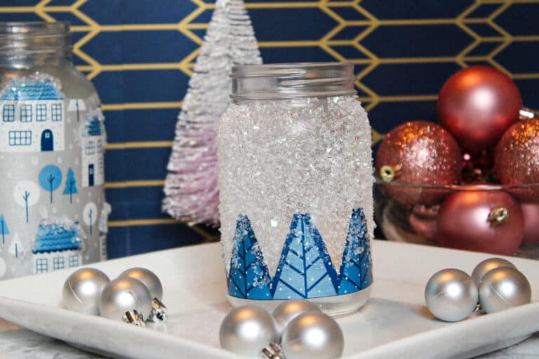 Frosted Winter Mason Jars: Snowy Luminaries Craft