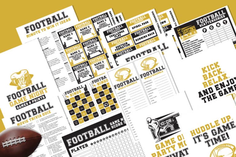Free Printable Football Party Games: Super Bowl Fun