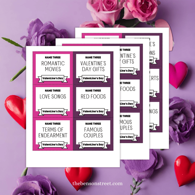 Valentine 5 Second Game: Free Printable Valentine’s Day Game