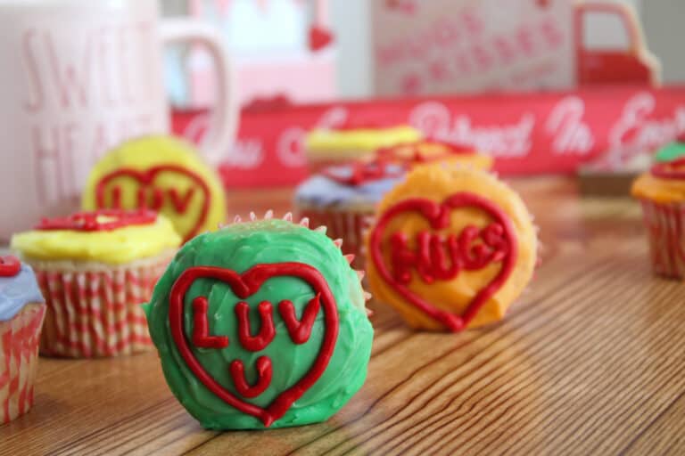 Conversation Heart Cupcakes Recipe for Valentine’s Day