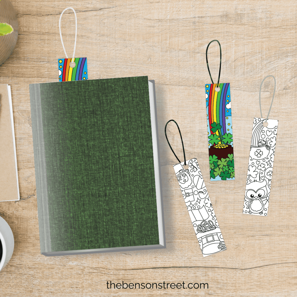 St. Patrick's Day Coloring Bookmarks to color! Free printable St. Patrick's Day fun coloring bookmarks
