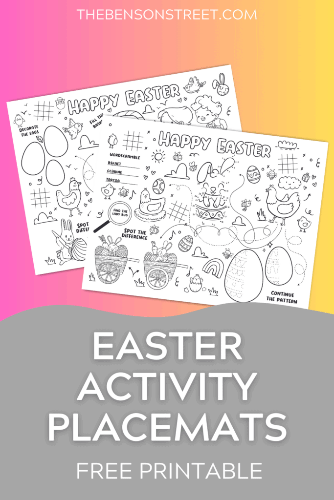 Coloring Easter Activity Placemats at free printables
