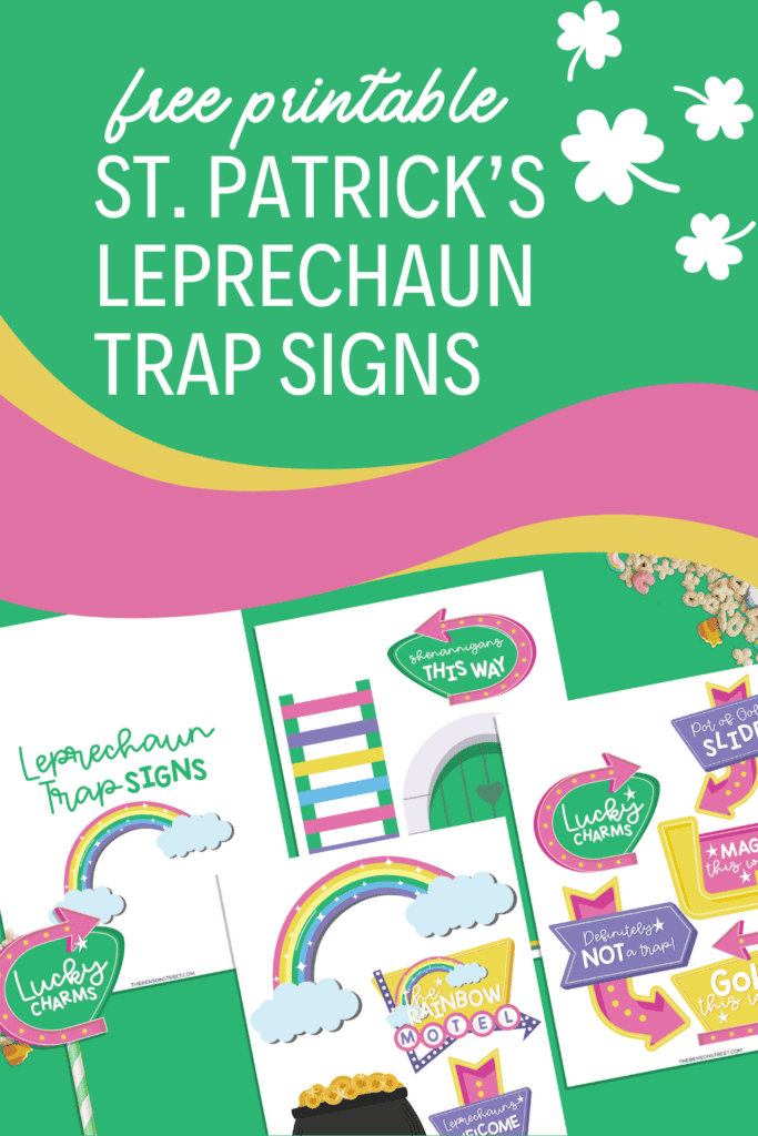 Cute and fun idea for March 17th. Free printable st. patrick's day leprechaun trap signs