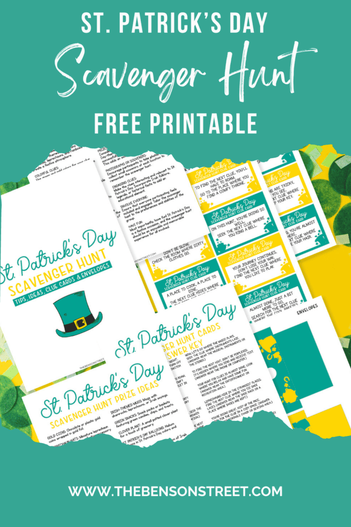 Cute and simple fun st. Patrick's Day scavenger hunt free printable