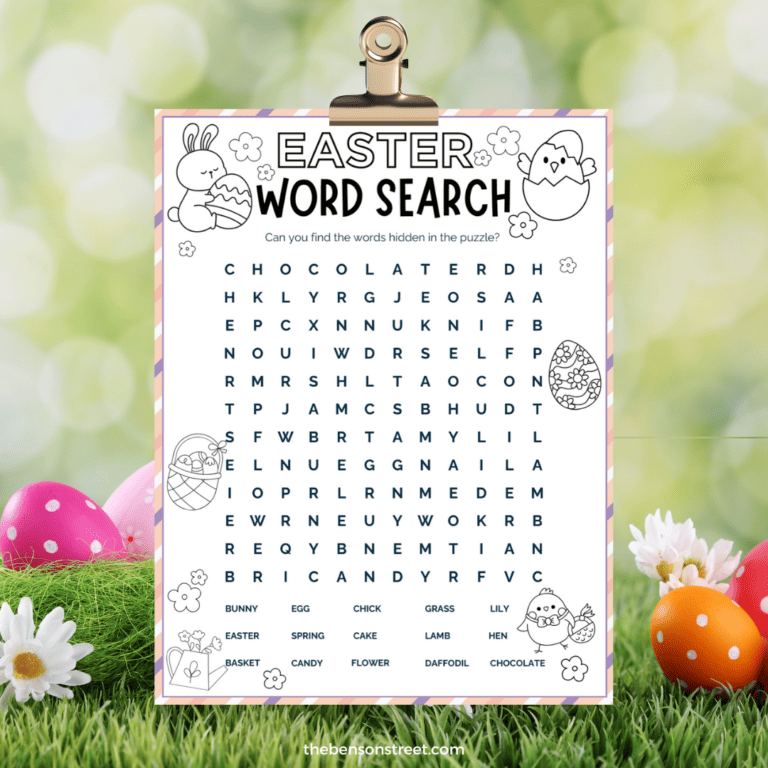 FREE Easter Word Search Printable Puzzle for Kids