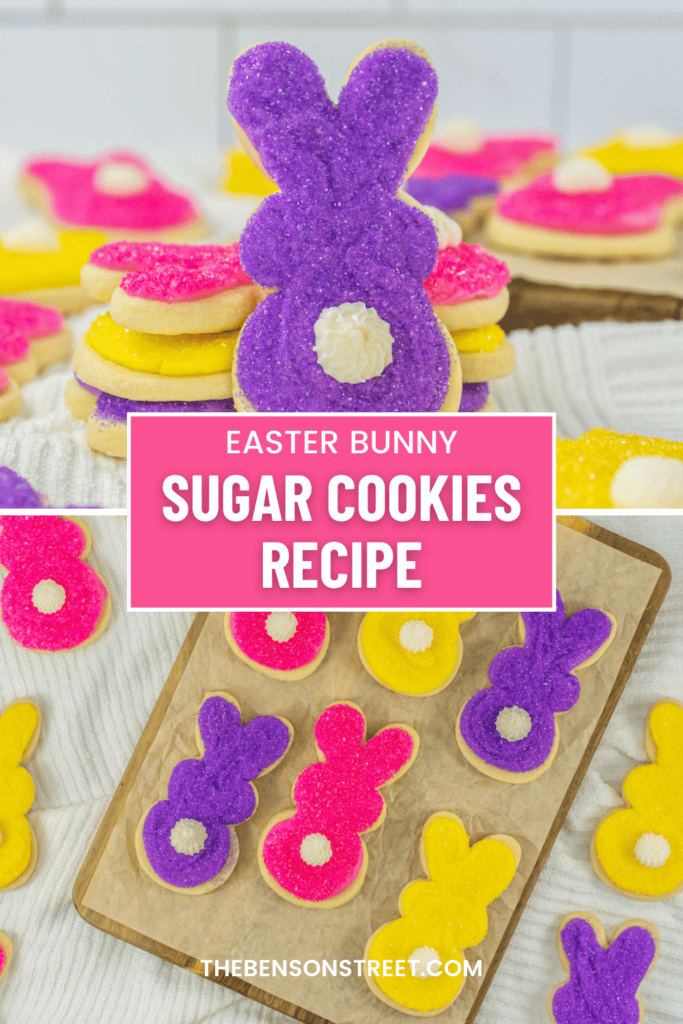 How to Make Easter Bunny Sugar Cookies Recipe - The Benson Street