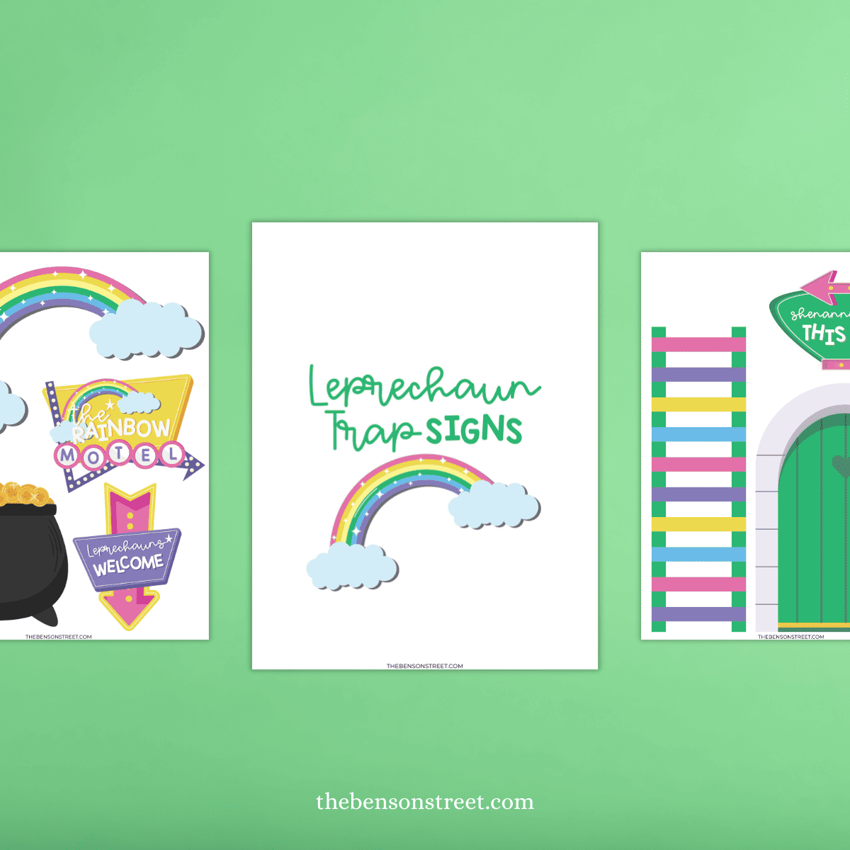 How to make a leprechaun trap with a bunch of free printable leprechaun trap signs