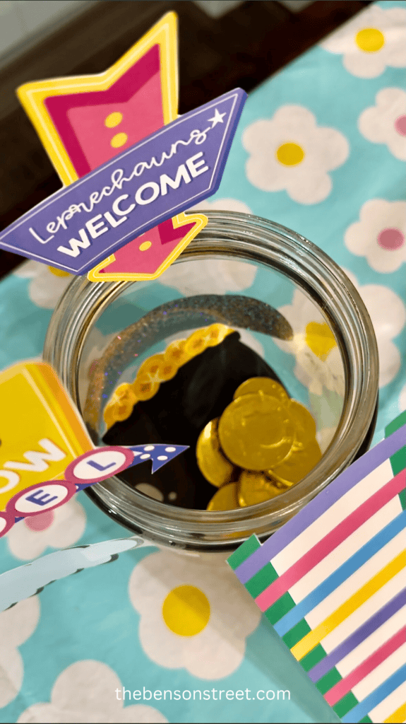 Leprechaun trap example using free printable leprechaun trap signs