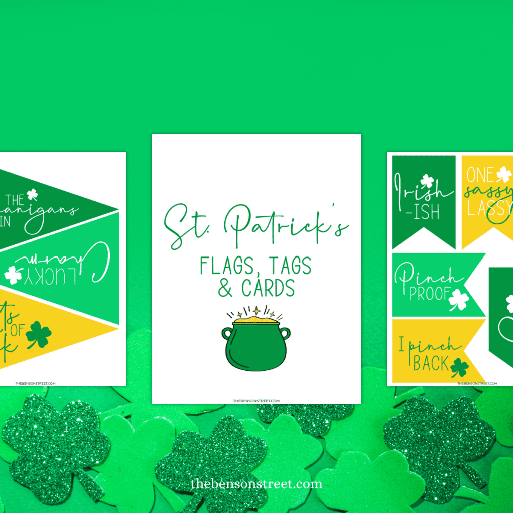 Printable gift tags and cards for St. Patrick's Day