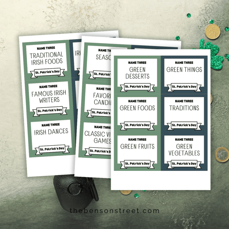 St. Patrick’s Day 5 Second Game: Free Printable