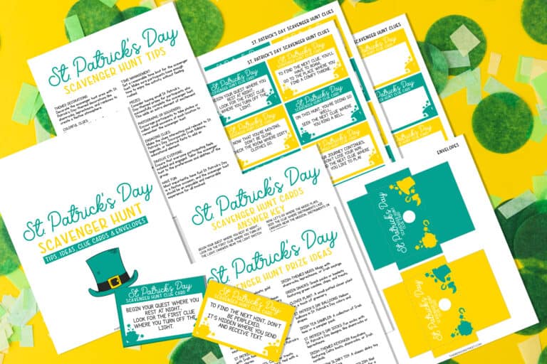 St. Patrick's Day Scavenger Hunt printable set