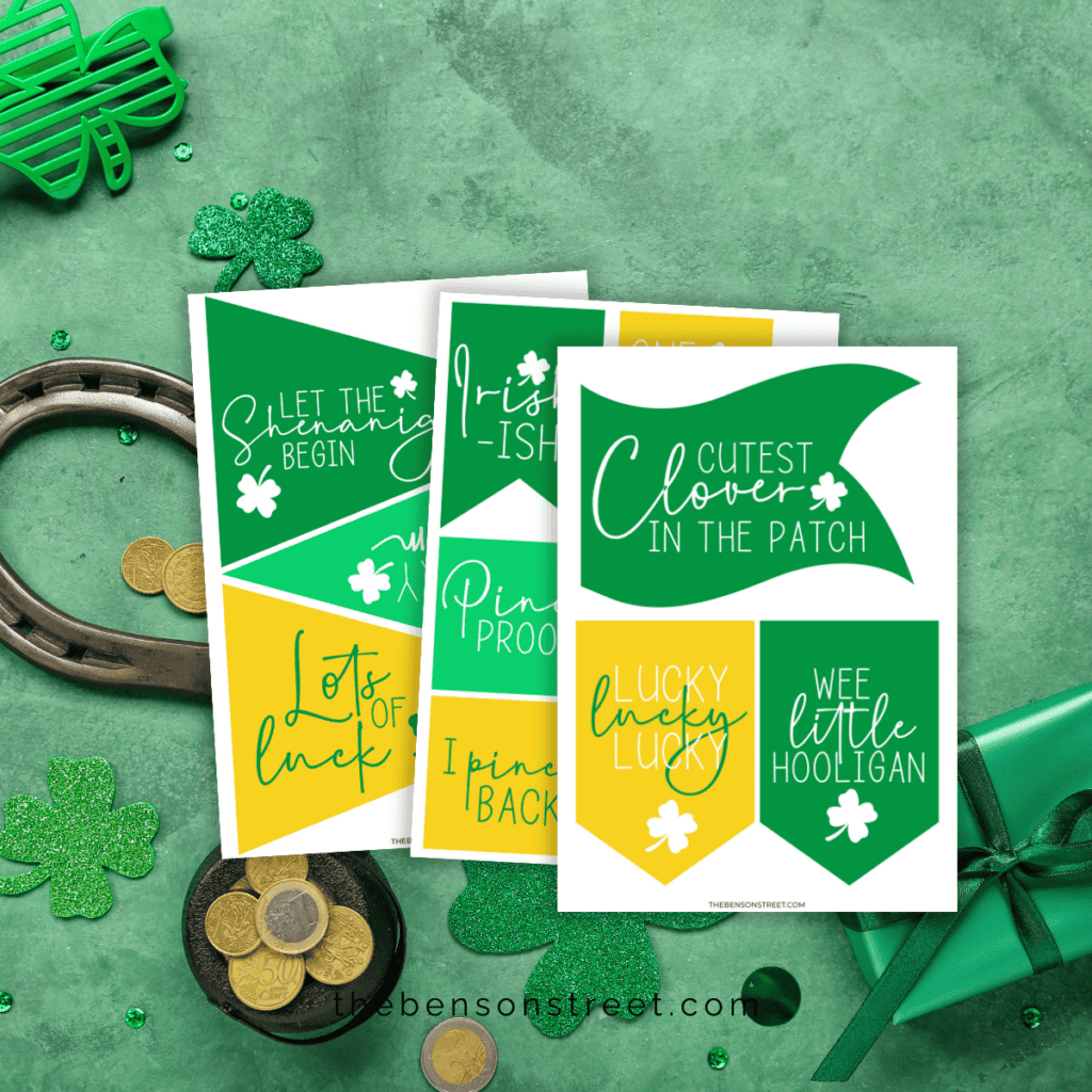 You are going to love this collection of Printable gift tags, flags and cards for St. Patrick's Day