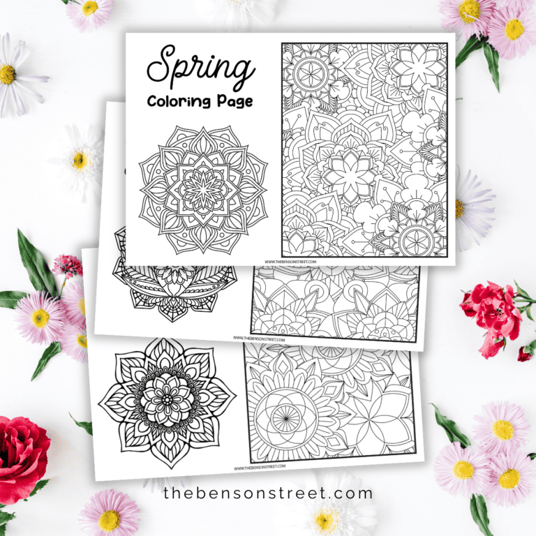 FREE Spring Flower Coloring Page Sheets Bundle