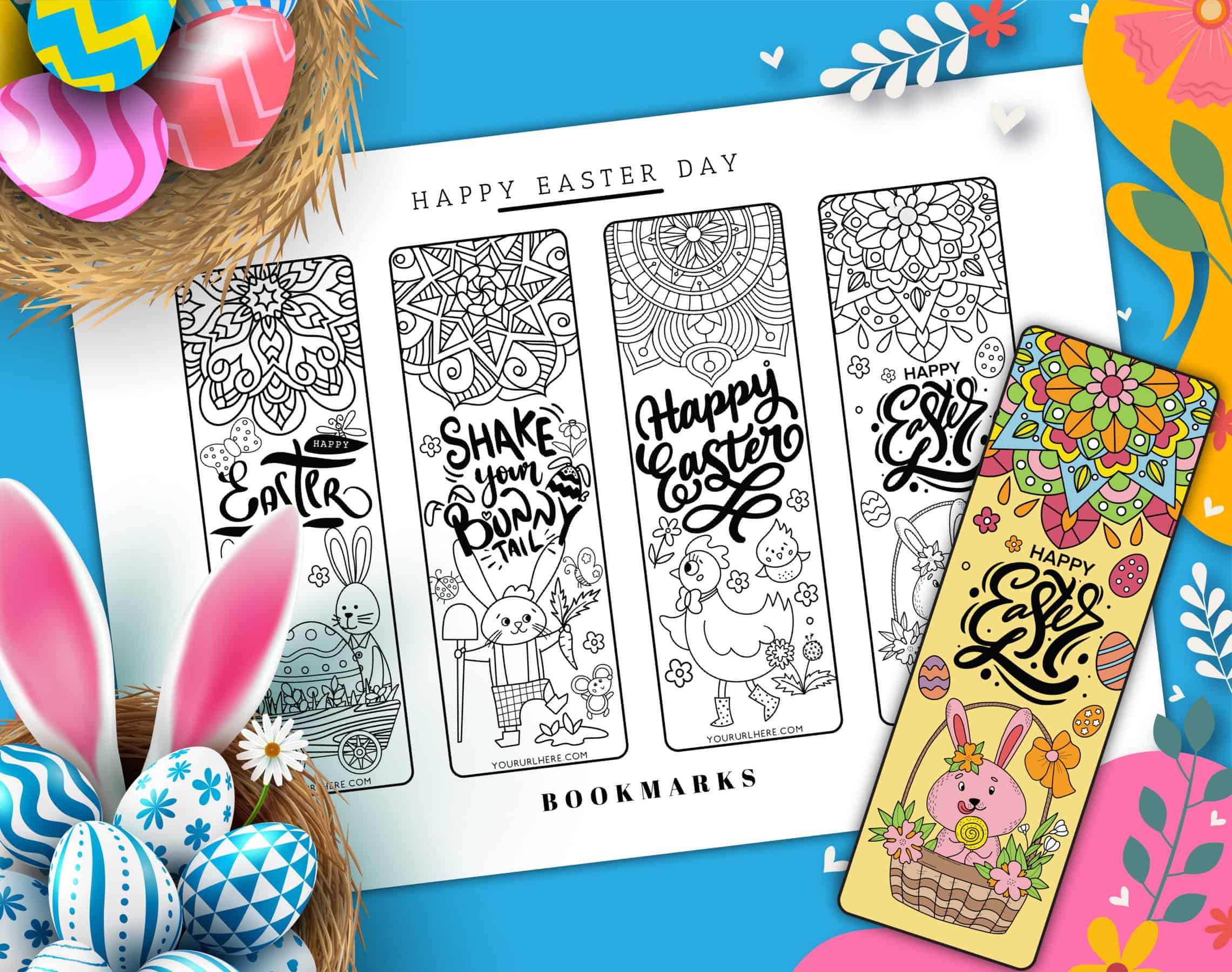 Easter Coloring Bookmarks: Free Printable for Kids - The Benson Street