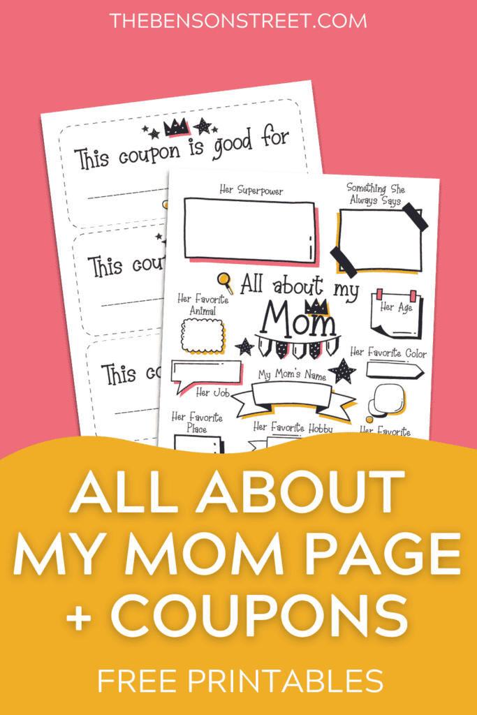 All about my mom and printable coupons for Mother's Day
