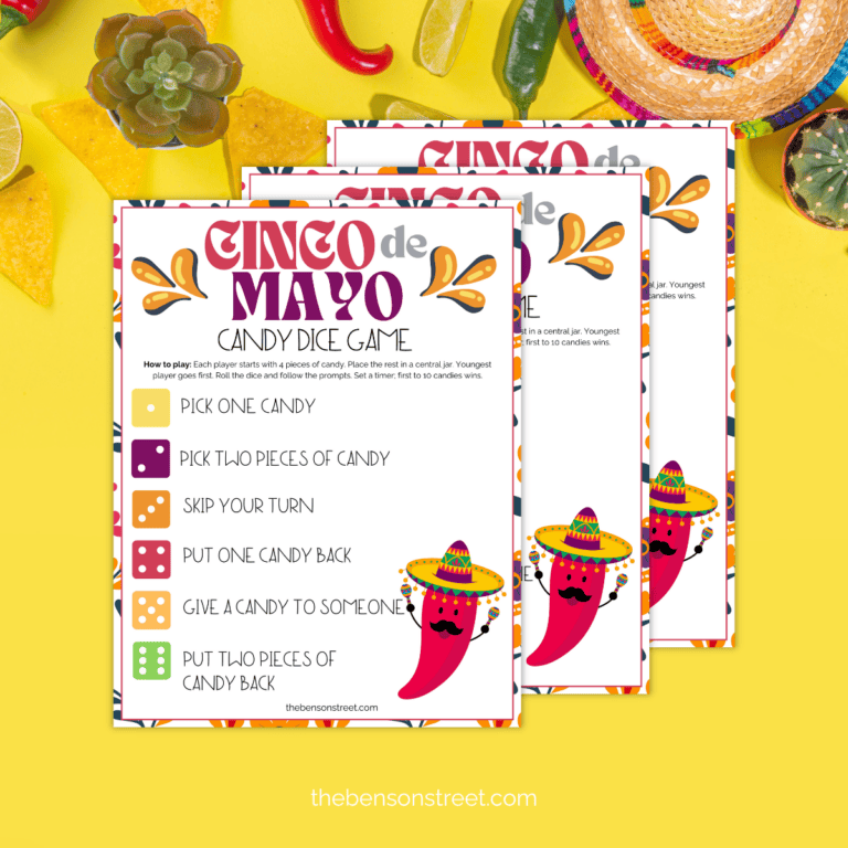 Cinco de Mayo Dice Game: Free Printable
