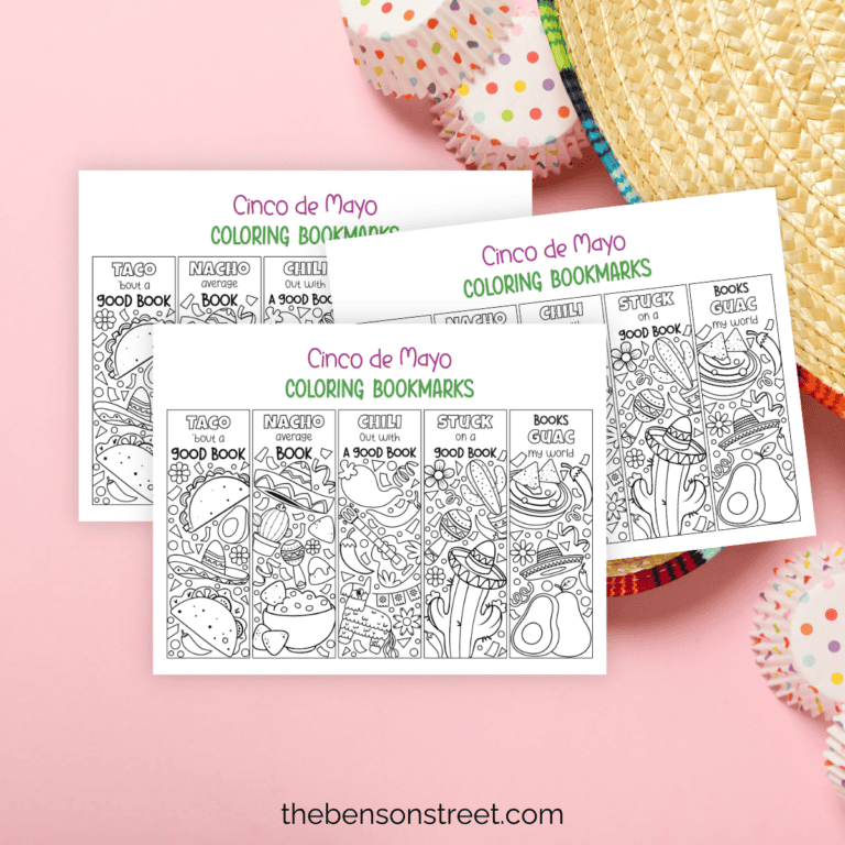 Cinco de Mayo Coloring Bookmarks: Free Printable Activity