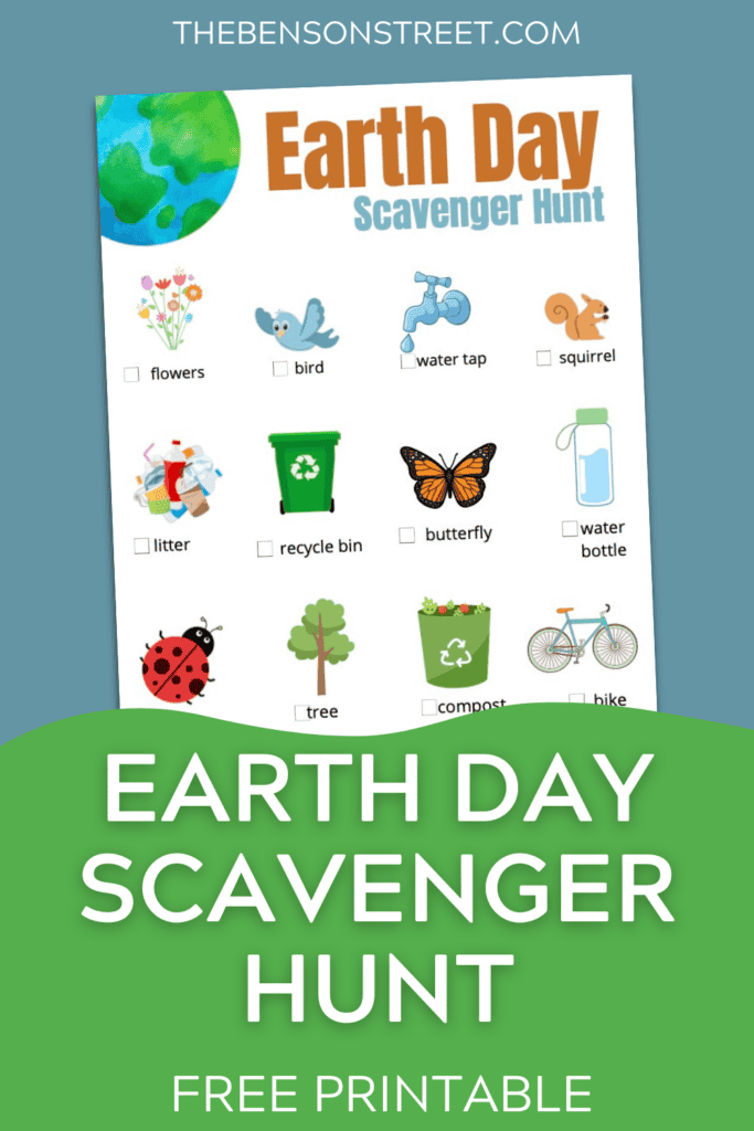 Earth Day Scavenger Hunt Worksheet: FREE Printable - The Benson Street