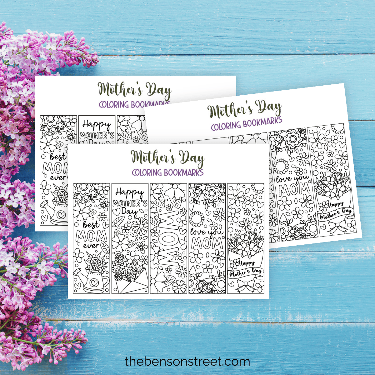 Mother's Day Coloring Bookmarks: Free Printable Gift Idea - The Benson ...