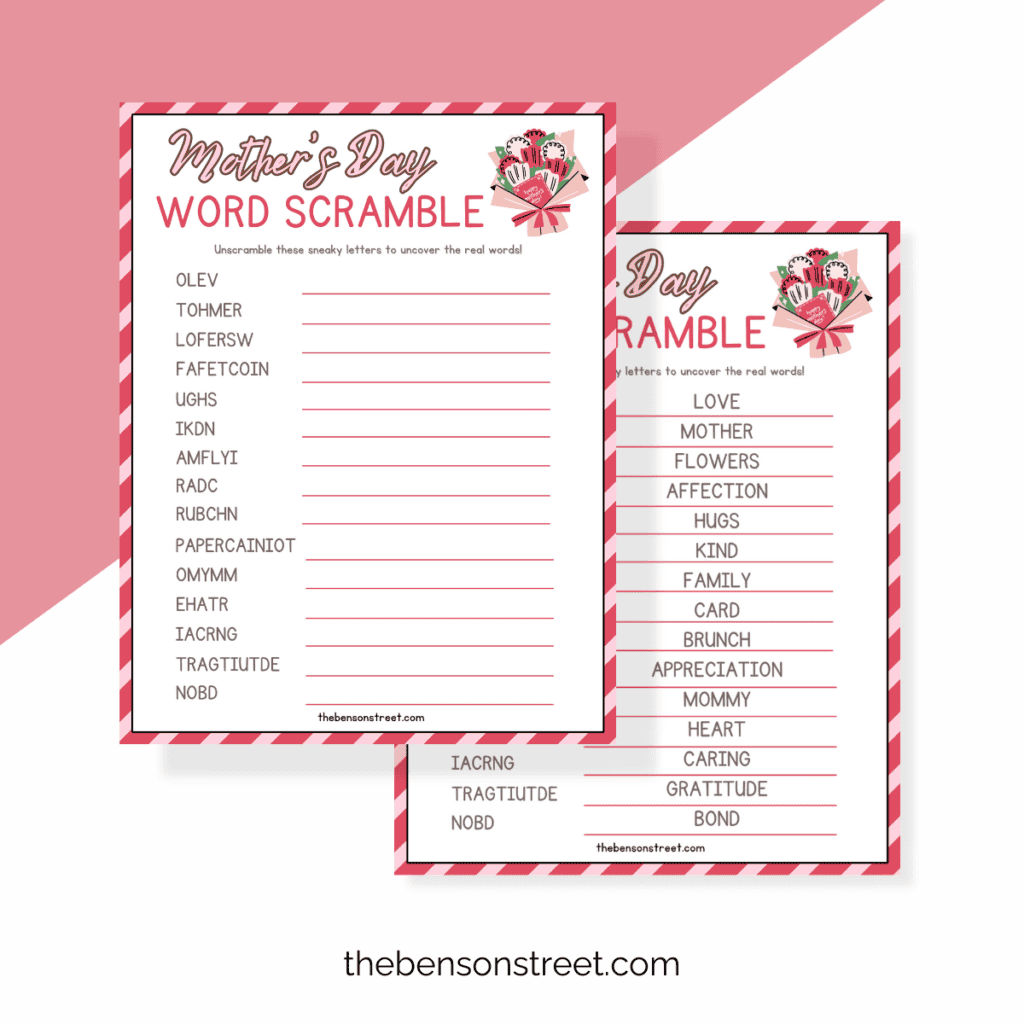 Celebrate Mom: Free printable word puzzle for Mother's Day