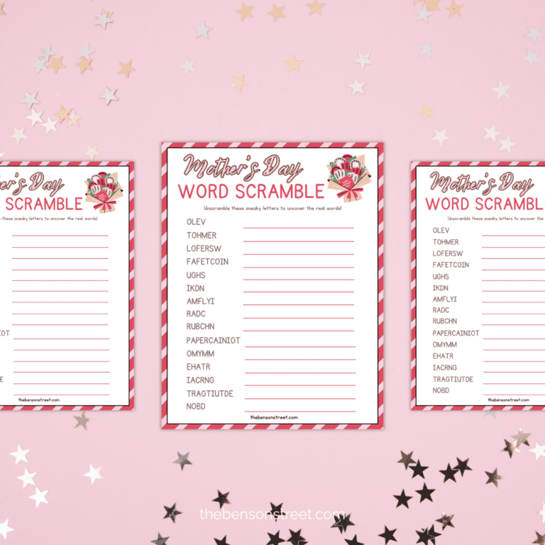 Free Printable Mother’s Day Word Scramble with Answers