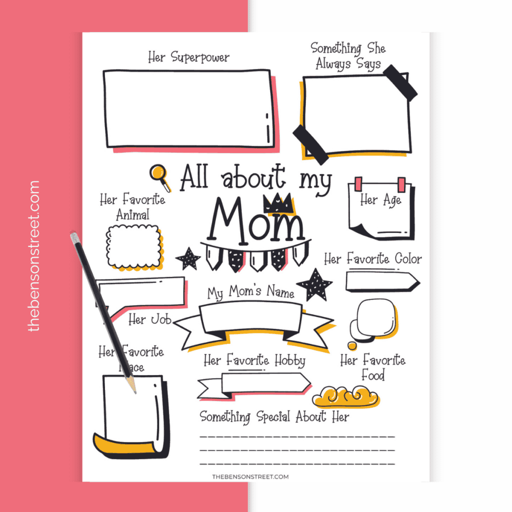 A blank template of the worksheet, ready to be filled out with personalized responses