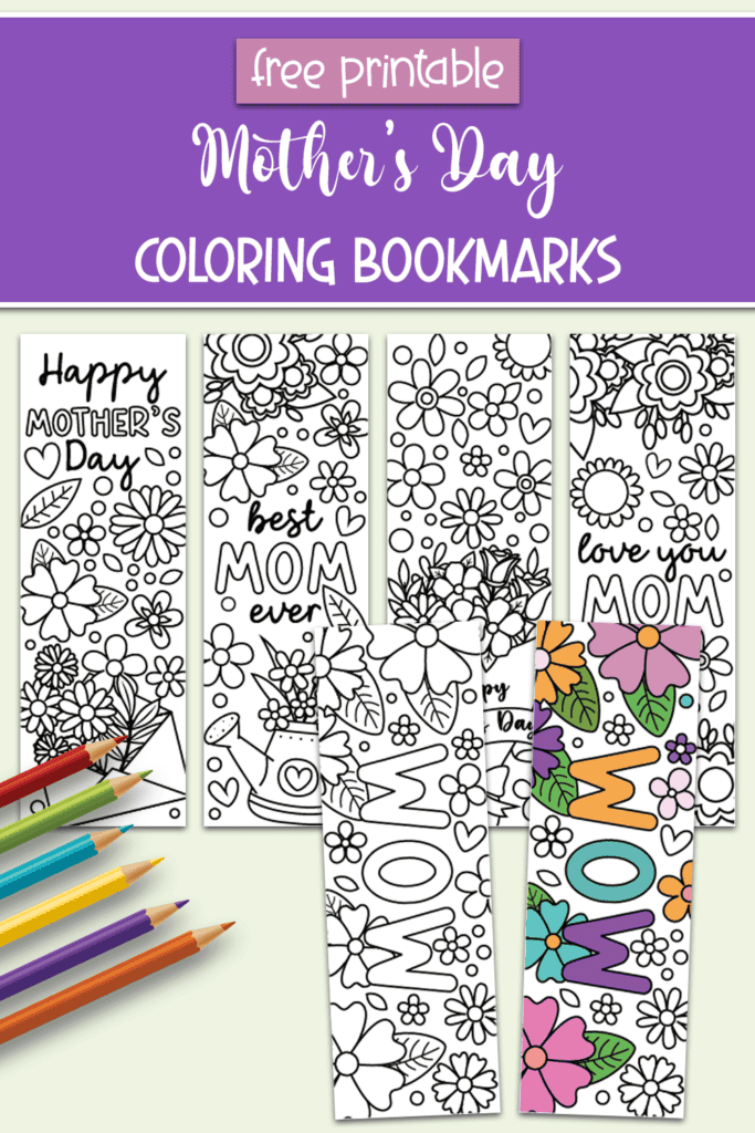 Mother's Day Coloring Bookmarks: Free Printable Gift Idea - The Benson ...