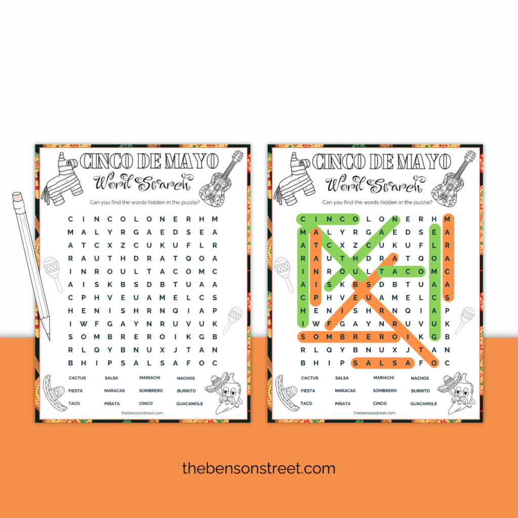 Celebrating Cinco de Mayo: Explore the spirit of Cinco de Mayo through this entertaining word search puzzle filled with relevant terms and answer key.