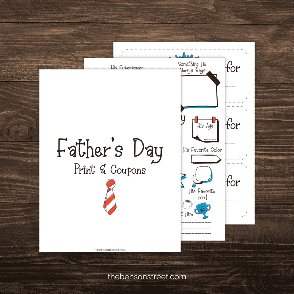 Customizable Father's Day Printable: Worksheet for kids to express love and appreciation for their dad