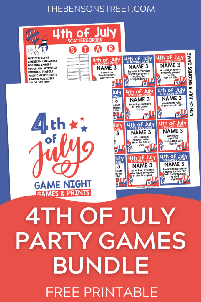 Free Printable 4th of July Games: Family Party Game Ideas - The Benson ...