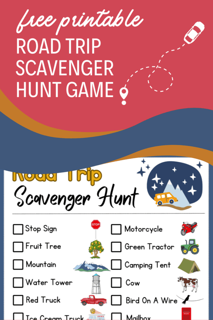 FREE Road Trip Scavenger Hunt Printable for Kids - The Benson Street