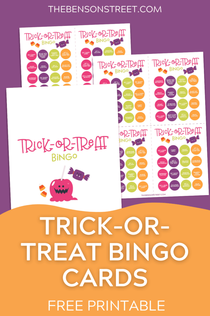 Free Printable Trick-or-treat bingo cards for halloween fun
