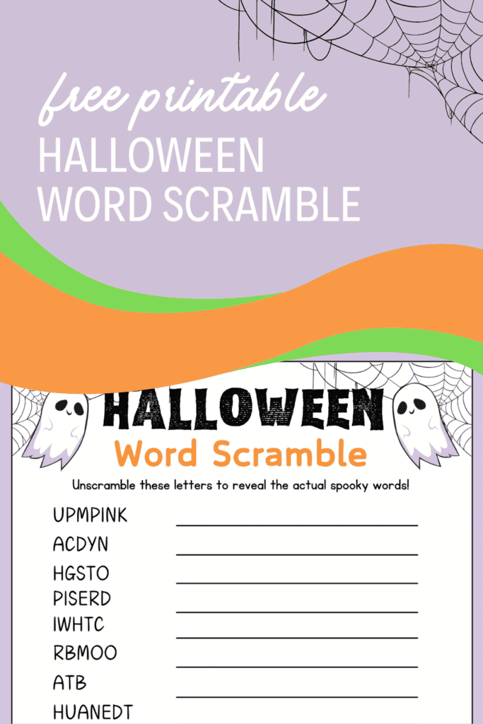 Unlock Fun with a FREE Printable Halloween Word Scramble - The Benson ...