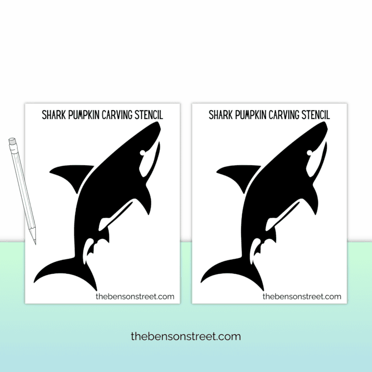 Free Printable Shark Pumpkin Stencil for Easy Carving