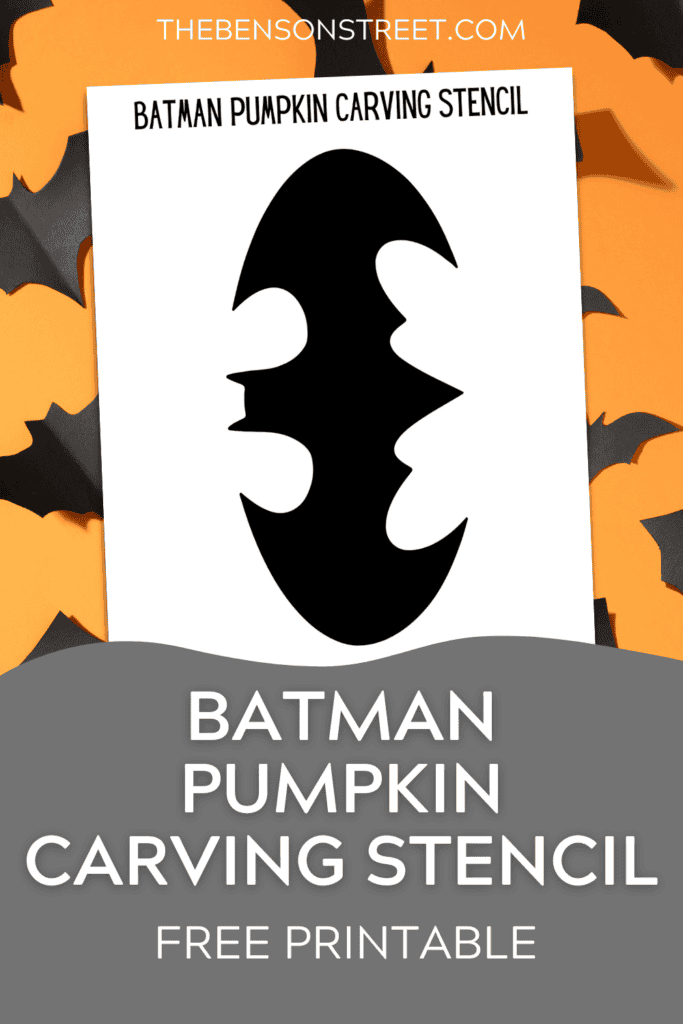 Free Printable Batman Symbol Pumpkin Carving Stencil for Halloween