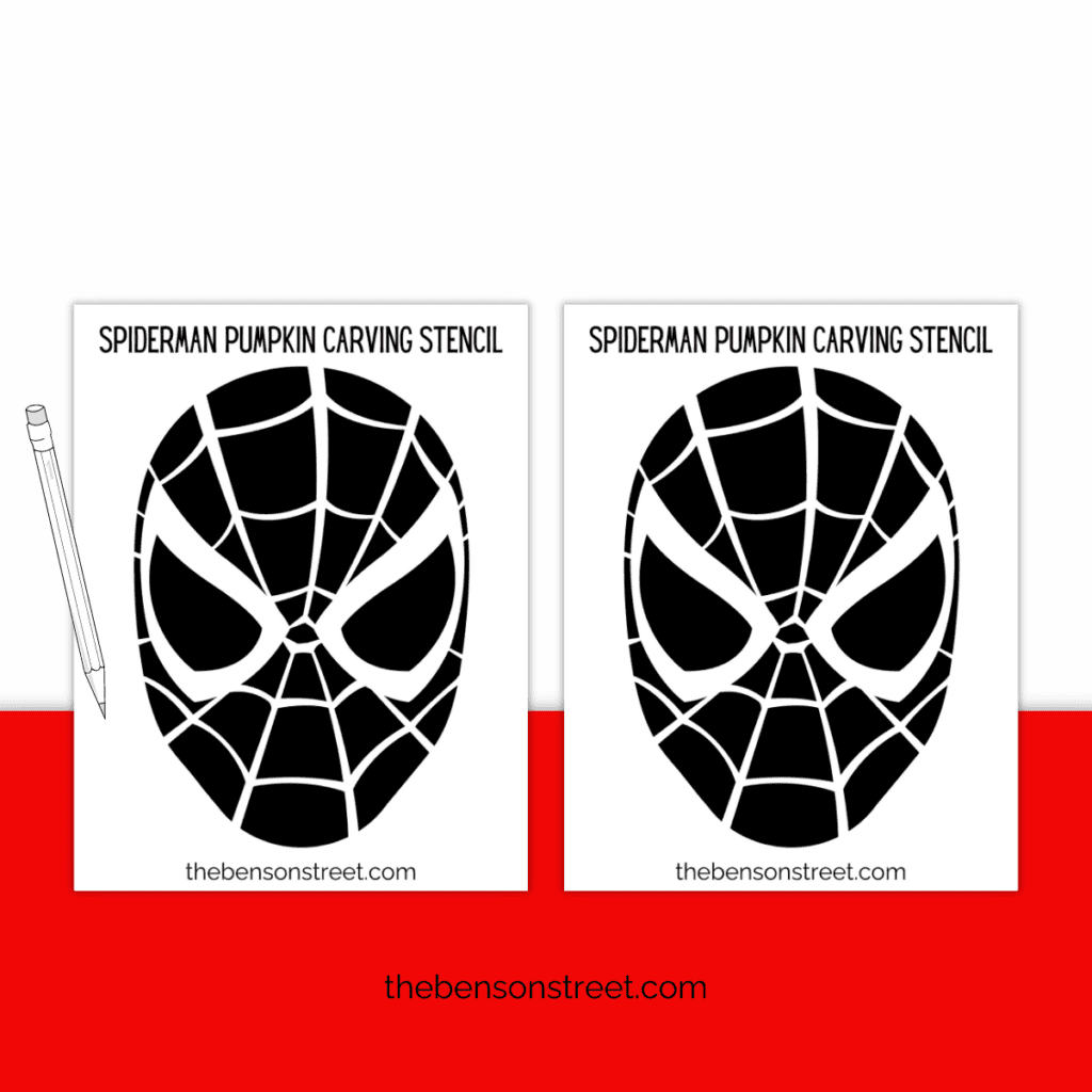 Free printable spiderman stencil for pumpkin carving