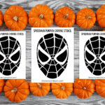 Free Spiderman Pumpkin Stencil Printable for Pumpkin Carving Free Printable Spiderman carving Stencil at thebensonstreet.com