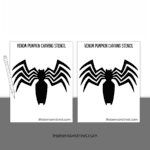 Free Printable Venom Pumpkin Stencil template at thebensonstreet.com