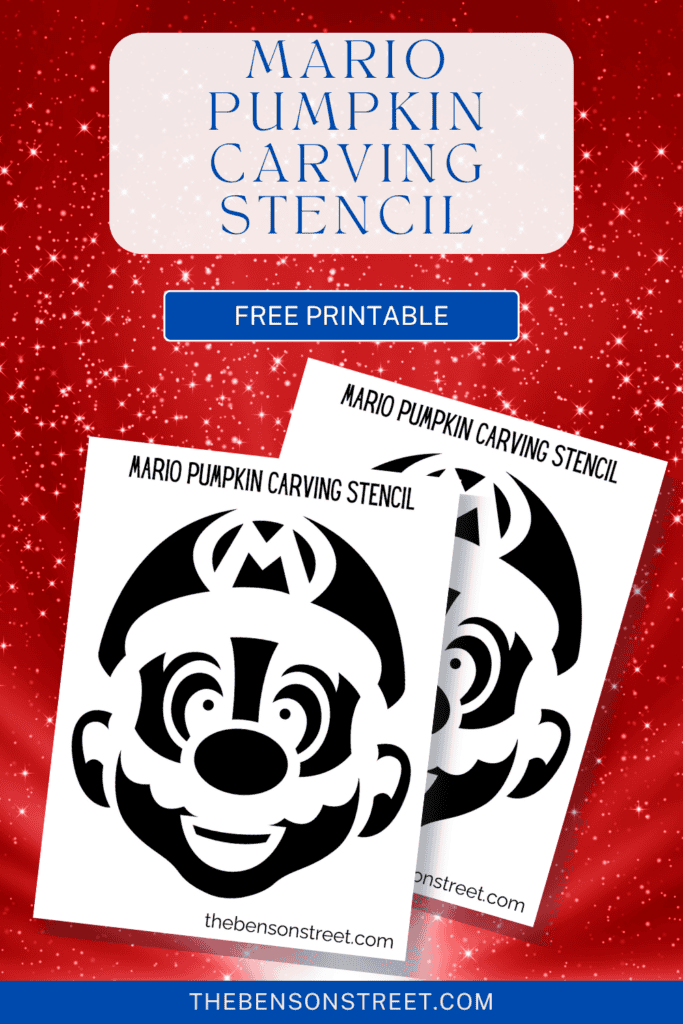 How to carve a mario pumpkin with a free printable pumpkin carving stencil