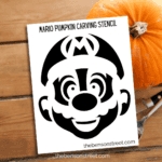 Free Mario Pumpkin Stencil Printable for Pumpkin Carving Mario Pumpkin Carving Stencil Free Printable at thebensonstreet.com