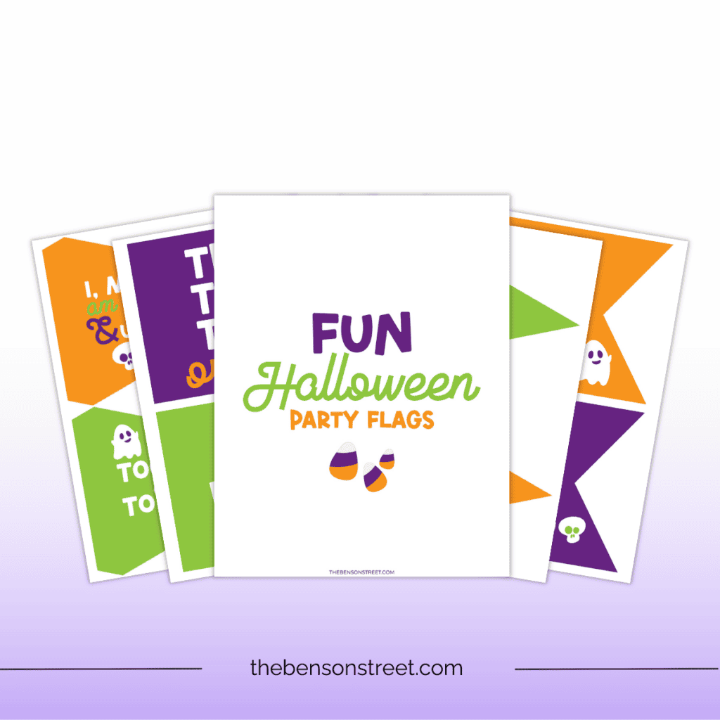 A stack of Fun Halloween Party Flags for decorating or gifting.