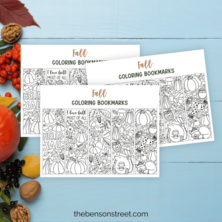 Free Printable Fall Bookmarks to Color: A Fun and Festive Craft