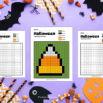 FREE Mystery Picture Color by Numbers Halloween Worksheets Free Set of 10 Free to color Halloween Mystery Pictures Color by Numbers Worksheets at thebensonstreet.com