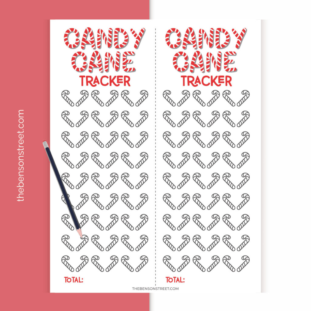 Candy Cane Tracker Printable for a Candy Cane Hunt