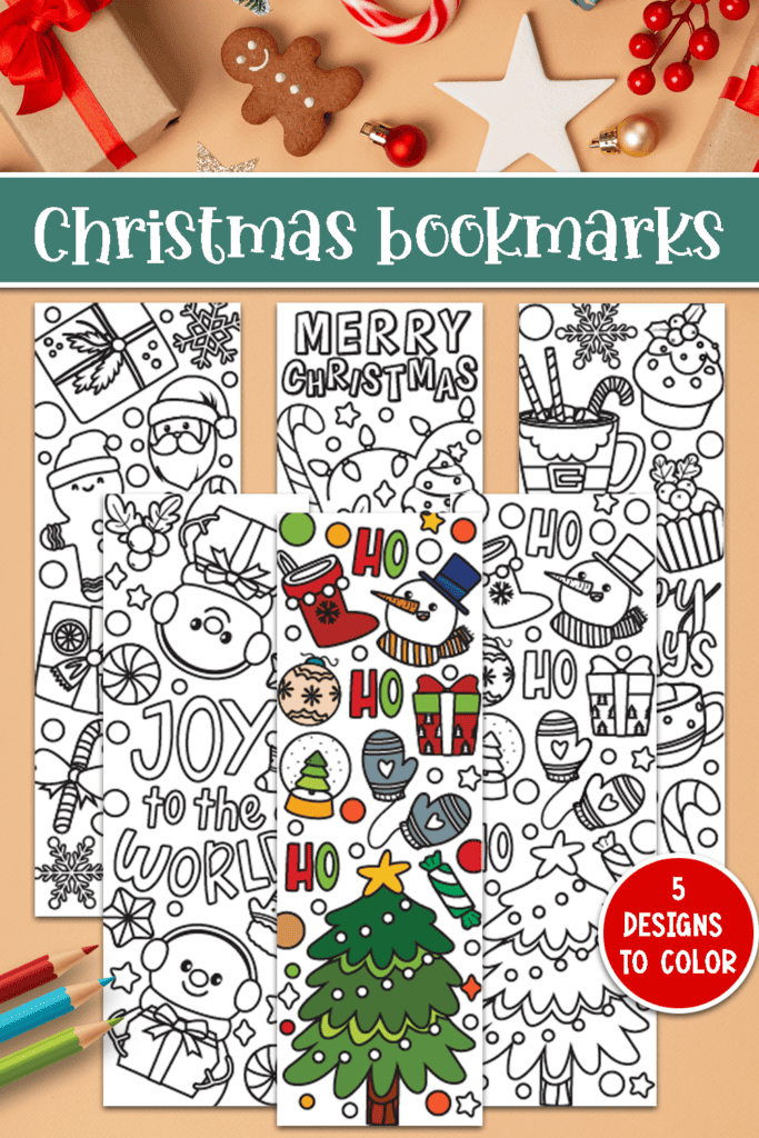 Christmas Coloring Bookmarks