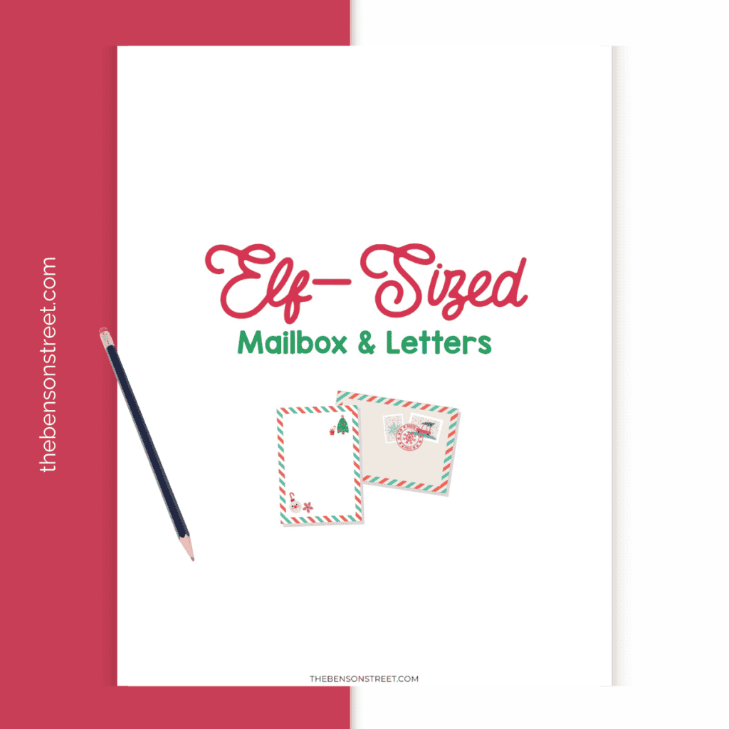 Easy Make Your own Elf on the Shelf Mailbox Idea with a printable mailbox and letters Cover sheet